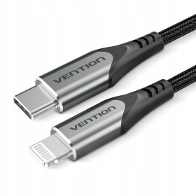 Comprar Cable USB 2.0 Tipo-C Lightning Vention TACHF/ USB Tipo-C Macho - Lightning Macho/ 480Mbps/ 1m/ Gris - Ganga Electrónica