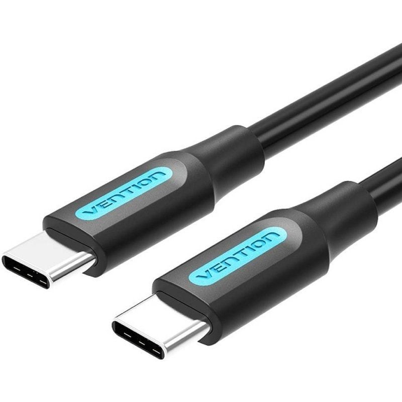 Comprar Cable USB 2.0 Tipo-C Vention COSBD/ USB Tipo-C Macho - USB Tipo-C Macho/ Hasta 60W/ 480Mbps/ 50cm/ Negro - Ganga Electró
