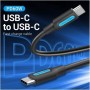 Comprar Cable USB 2.0 Tipo-C Vention COSBD/ USB Tipo-C Macho - USB Tipo-C Macho/ Hasta 60W/ 480Mbps/ 50cm/ Negro - Ganga Electró