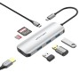 Comprar Docking USB Tipo-C Vention TOJHB/ 1xHDMI 4K/ 3xUSB/ 1xUSB Tipo-C/ 1xLector Tarjetas/ Gris - Ganga Electrónica