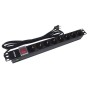 Comprar Regleta con Interruptor Phasak BNS 1520/ 8 Tomas de Corriente/ Cable 3m/ Negro - Ganga Electrónica