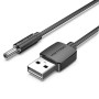 Comprar Cable Alimentación Vention CEXBF/ USB Macho - DC 3.5mm Macho/ 1m/ Negro - Ganga Electrónica