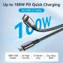 Comprar Cable USB 2.0 Tipo-C 5A 100W Vention CTKBAV/ USB Tipo-C Macho - USB Tipo-C Macho/ Hasta 100W/ 480Mbps/ 1.2m/ Negro - Gan