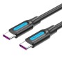 Comprar Cable USB 2.0 Tipo-C Vention COTBD/ USB Tipo-C Macho - USB Tipo-C Macho/ Hasta 100W/ 480Mbps/ 50cm/ Negro - Ganga Electr