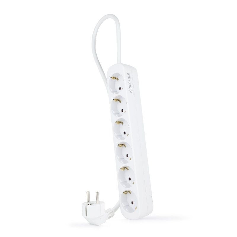 Comprar Regleta Nanocable 10.37.0006-NS/ 6 Tomas de Corriente/ Cable 1.4m/ Blanca - Ganga Electrónica