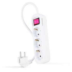 Comprar Regleta con Interruptor Nanocable 10.38.0003/ 3 Tomas de Corriente/ Cable 1.4M/ Blanca - Ganga Electrónica