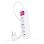 Comprar Regleta con Interruptor Nanocable 10.38.0003/ 3 Tomas de Corriente/ Cable 1.4M/ Blanca - Ganga Electrónica