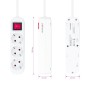 Comprar Regleta con Interruptor Nanocable 10.38.0003/ 3 Tomas de Corriente/ Cable 1.4M/ Blanca - Ganga Electrónica