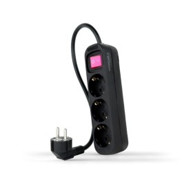 Comprar Regleta con Interruptor Nanocable 10.38.0003-BK/ 3 Tomas de Corriente/ Cable 1.4m/ Negra - Ganga Electrónica