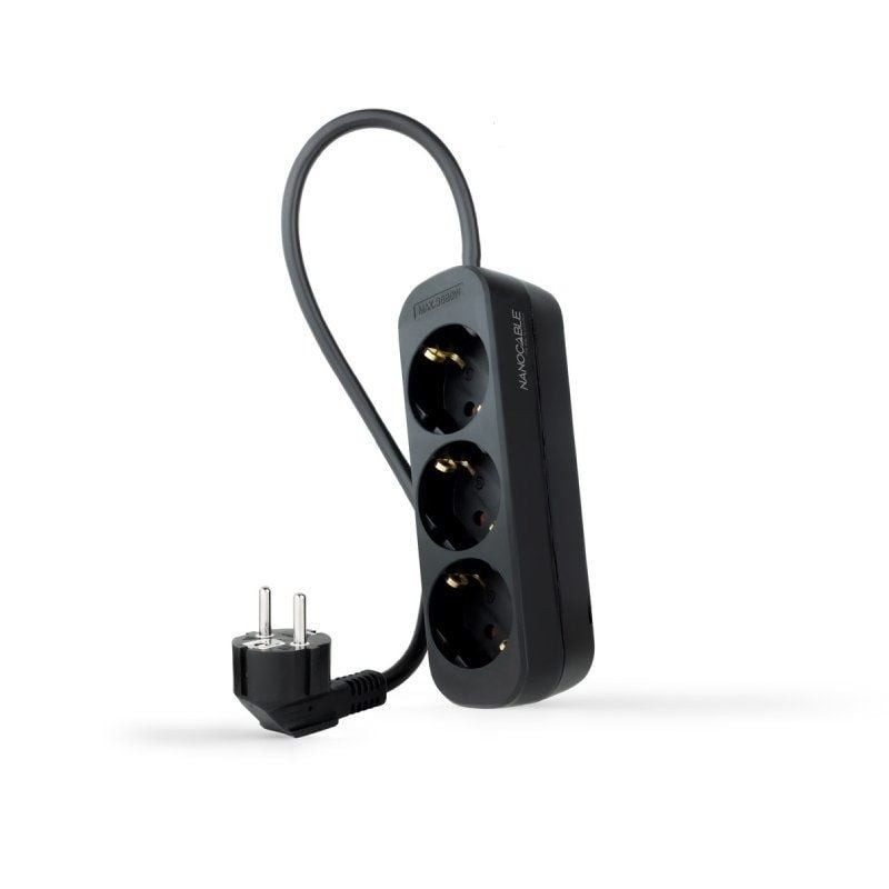 Comprar Regleta Nanocable 10.38.0003-NS-BK/ 3 Tomas de Corriente/ Cable 1.4m/ Negra - Ganga Electrónica