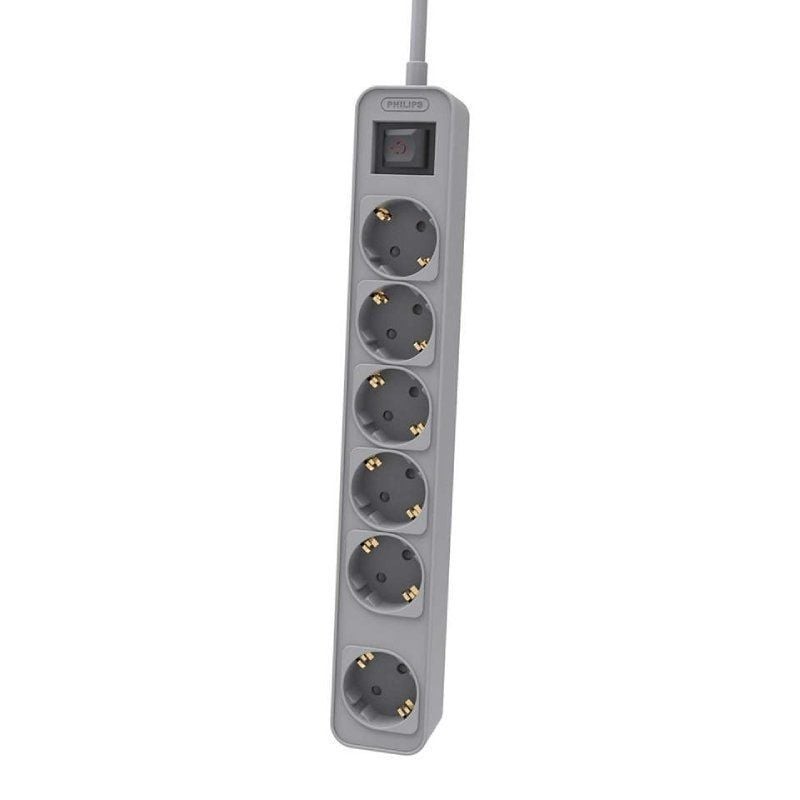 Comprar Regleta con Interruptor Philips CHP2164G/10/ 6 Tomas de corriente/ Cable 1.5m/ Gris - Ganga Electrónica