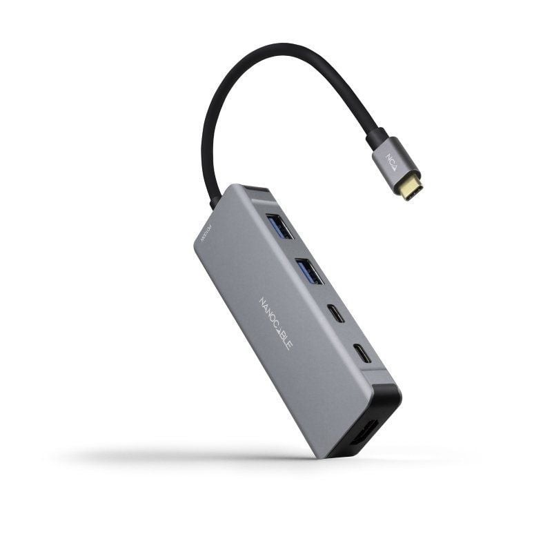 Comprar Docking Tipo-C Nanocable 10.16.1006/ 2xUSB/ 1xHDMI 4K/ 2xUSB Tipo-C/ 1xUSB Tipo-C PD/ Gris - Ganga Electrónica