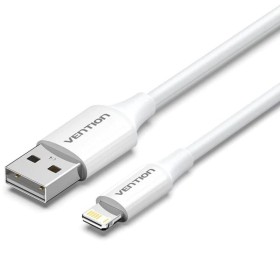 Comprar Cable USB 2.0 Lightning Vention LAIWF/ USB Macho - Lightning Macho/ 480Mbps/ 1m/ Blanco - Ganga Electrónica