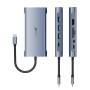Comprar Docking USB Tipo-C Leotec LEDS01/ 3xUSB/ 2xUSB Tipo-C/ 1xUSB Tipo-C PD/ 1xHDMI 4K/ 1xVGA/ 1xRJ45/ 1xAudio/ 1xLector Tarj