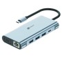 Comprar Docking USB Tipo-C Leotec LEDS01/ 3xUSB/ 2xUSB Tipo-C/ 1xUSB Tipo-C PD/ 1xHDMI 4K/ 1xVGA/ 1xRJ45/ 1xAudio/ 1xLector Tarj
