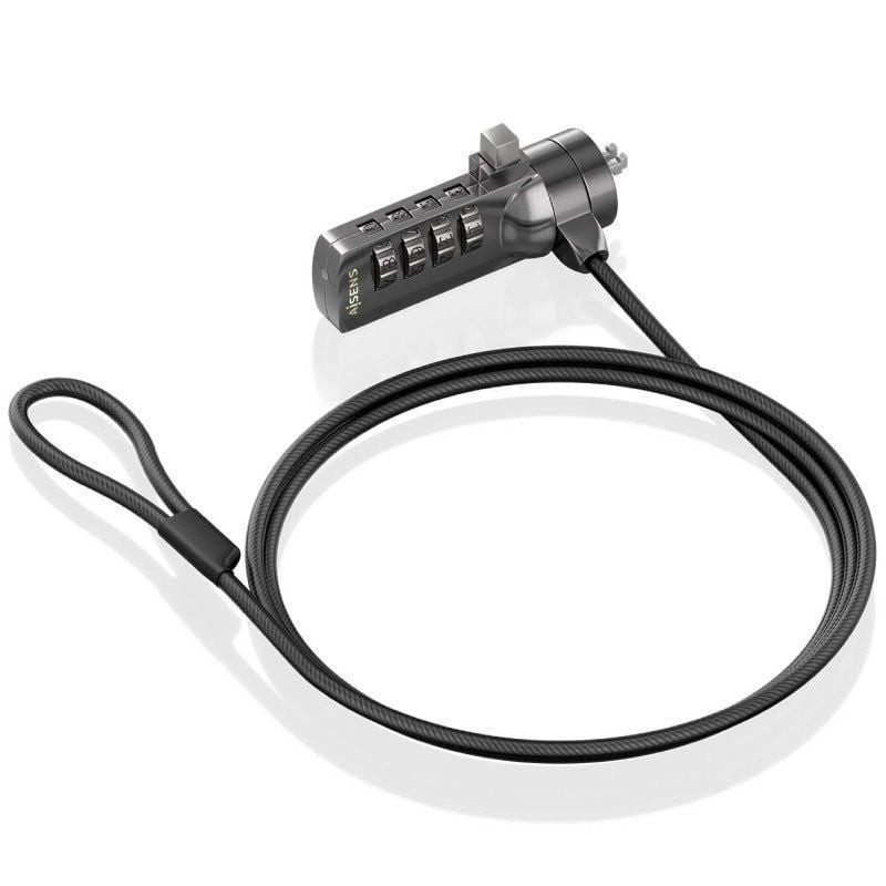 Comprar Cable de Seguridad para Portátiles Aisens ASLK-D40N03-BK/ 1.5m - Ganga Electrónica