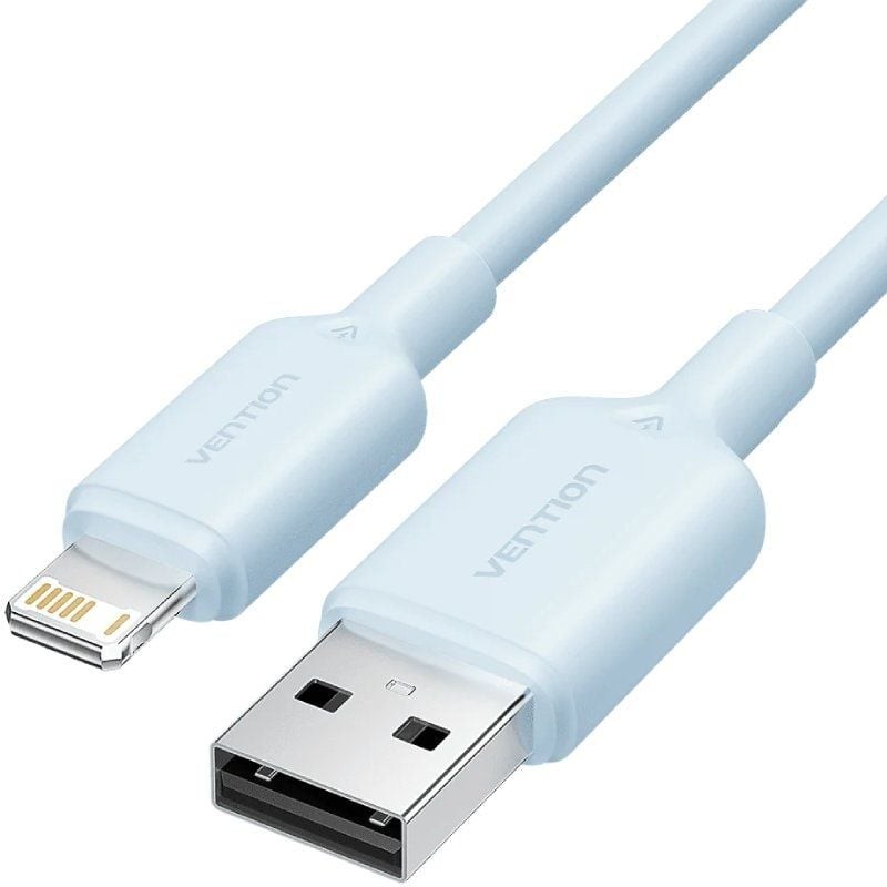 Comprar Cable USB 2.0 Lightning Vention LAMSF/ USB Macho - Lightning Macho/ 480Mbps/ 1m/ Azul - Ganga Electrónica