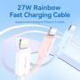 Comprar Cable USB 2.0 Tipo-C Lightning Vention LAKPF/ USB Tipo-C Macho - Lightning Macho/ Hasta 27W/ 480Mbps/ 1m/ Rosa - Ganga E