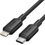 Comprar Cable USB 2.0 Tipo-C Lightning Vention LAKBH/ USB Tipo-C Macho - Lightning Macho/ Hasta 27W/ 480Mbps/ 2m/ Negro - Ganga 
