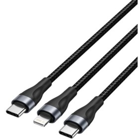 Comprar Cable USB Tipo-C Vention H17BAV/ USB Tipo-C Macho - Lightning Macho/ USB Tipo-C Macho/ 60W/ 480Mbps/ 1.2m/ Negro - Ganga