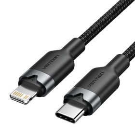 Comprar Cable USB Tipo-C Lightning Vention LALBH/ USB Tipo-C Macho - Lightning Macho/ 27W/ 480Mbps/ 2m/ Negro - Ganga Electrónic