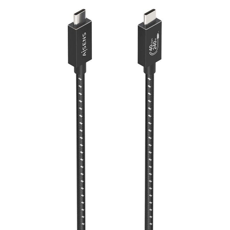 Comprar Cable USB 4.0 Tipo-C Aisens A156-0867/ USB Tipo-C Macho - USB Tipo-C Macho/ Hasta 240W/ 40Gbps/ 1m/ Gris - Ganga Electró