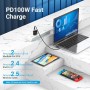 Comprar Cable USB 2.0 Tipo-C 90º Vention TAKHF/ USB Tipo-C Macho - USB Tipo-C Macho/ Hasta 100W/ 480Mbps/ 1m/ Gris - Ganga Elect