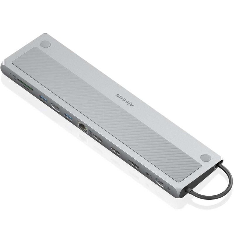 Comprar Docking USB Tipo-C Aisens ASUC-12P020-GR/ 2xHDMI 4K/ 3xUSB/ 1xUSB Tipo-C/ 1xRJ45/ 1xDisplayPort/ 1xLector Tarjetas/ 1xUS