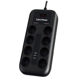 Comprar Regleta con Interruptor Cyberpower P0820SUD0-DE/ 8 Tomas de corriente/ 2 USB/ Cable 1.8m/ Negra - Ganga Electrónica