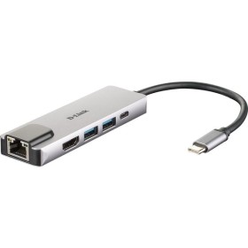 Comprar Dlink Docking USB Tipo-C D-Link DUB-M520/ 2xUSB/ 1xUSB Tipo-C/ 1xHDMI 4K/ 1xRJ45/ 1xThunderbolt/ Gris - Ganga Electrónic