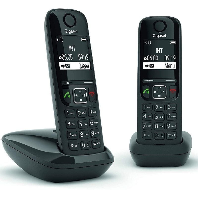 Comprar Teléfono Inalámbrico Gigaset AS690/ Pack DUO/ Negro - Ganga Electrónica