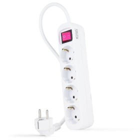 Comprar Regleta con Interruptor Nanocable 10.37.0004/ 4 Tomas de Corriente/ Cable 1.4M/ Blanca - Ganga Electrónica