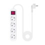Comprar Regleta con Interruptor Nanocable 10.37.0004/ 4 Tomas de Corriente/ Cable 1.4M/ Blanca - Ganga Electrónica