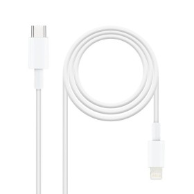 Comprar Cable USB 2.0 Tipo-C Lightning Nanocable 10.10.0600/ USB Tipo-C Macho - Lightning Macho/ 50cm/ Blanco - Ganga Electrónic