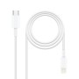 Comprar Cable USB 2.0 Tipo-C Lightning Nanocable 10.10.0600/ USB Tipo-C Macho - Lightning Macho/ 50cm/ Blanco - Ganga Electrónic