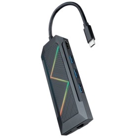 Comprar Docking USB Tipo-C Nanocable 10.16.0801/ 3xUSB/ 1xUSB Tipo-C PD/ 1xHDMI/ 1xRJ45/ 1xLector Tarjetas SD TF - Ganga Electró
