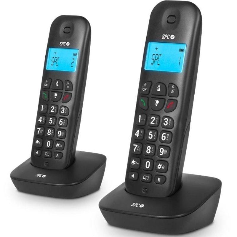 Comprar Teléfono Inalámbrico SPC Air Pro Duo 7302N/ Pack DUO/ Negro - Ganga Electrónica