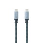 Comprar Cable USB 3.1 Tipo-C Nanocable 10.01.4101-COMB/ USB Tipo-C Macho - USB Tipo-C Macho/ Hasta 100W/ 10Gbps/ 1m/ Gris y Negr