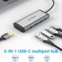 Comprar Docking USB Tipo-C Vention CNBHB/ 1xHDMI 4K/ 3xUSB/ 1xUSB Tipo-C PD/ Gris - Ganga Electrónica