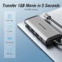 Comprar Docking USB Tipo-C Vention CNDHB/ 1xHDMI 4K/ 3xUSB/ 1xUSB Tipo-C PD/ 1xRJ45/ 1xLector tarjetas/ Gris - Ganga Electrónica