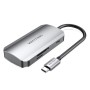Comprar Docking USB Tipo-C Vention TNHHB/ 3xUSB/ 1xUSB Tipo-C PD/ 1xLector Tarjetas SD y MicroSD/ Gris - Ganga Electrónica