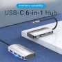 Comprar Docking USB Tipo-C Vention TNHHB/ 3xUSB/ 1xUSB Tipo-C PD/ 1xLector Tarjetas SD y MicroSD/ Gris - Ganga Electrónica