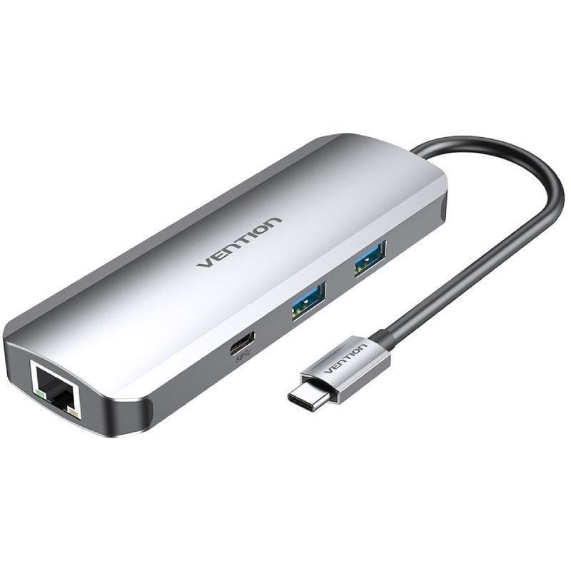Comprar Docking USB Tipo-C Vention TOMHB/ 1xHDMI 4K/ 2xUSB/ 1xUSB Tipo-C/ 1xUSB Tipo-C PD/ 1xRJ45/ 1xLector Tarjetas SD y MicroS