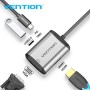 Comprar Conversor Vention TFAHB/ 1xUSB/ 1xHDMI/ 1xVGA/ 1xUSB Tipo-C PD/ Gris - Ganga Electrónica