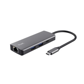 Comprar Docking USB Tipo-C Trust Dalyx/ 2xUSB/ 2xUSB Tipo-C/ 1xHDMI 4K/ 1xRJ45/ Gris - Ganga Electrónica