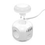 Comprar Regleta con Interruptor y Luz Nocturna Aisens ASPS-3A1CL01-W/ 4 Tomas de Corriente/ 1 USB Tipo-C/ 3 USB/ Cable 1.8m/ Bla