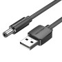 Comprar Cable Alimentación Vention CEXBG/ USB Macho - DC 3.5mm Macho/ 1.5m/ Negro - Ganga Electrónica