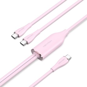 Comprar Cable USB Tipo-C Vention CTMPG/ USB Tipo-C Macho - 2 x USB Tipo-C Macho/ Hasta 100W/ 480Mbps/ 1.5m/ Rosa - Ganga Electró