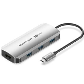 Comprar Docking USB Tipo-C Vention TQDHB/ 1xHDMI 4K/ 3xUSB/ 1xUSB Tipo-C PD/ Gris - Ganga Electrónica