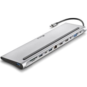 Comprar Docking USB Tipo-C NGS WonderDock12/ 3xUSB/ 2xHDMI 4K/ 1xVGA/ 1xRJ45/ 1xLector de Tarjetas/ 1xJack 3.5/ 1xUSB Tipo-C PD/